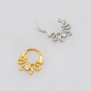 CURVING TWIN SNAKE CZ BEZEL SEPTUM CLICKER RING 316L SURGICAL STEEL
